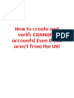 How To Create and Verify CASHAPP Accounts