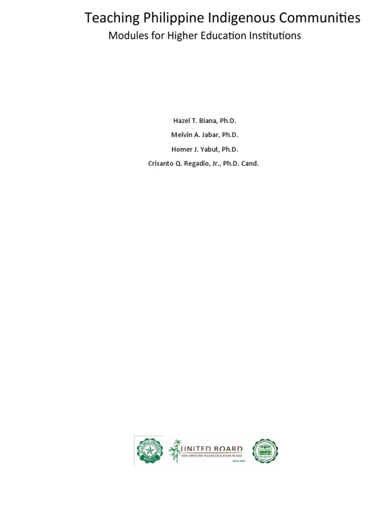 Teaching Philippine Indigenous Communities Module 1 1 | PDF | Philippines
