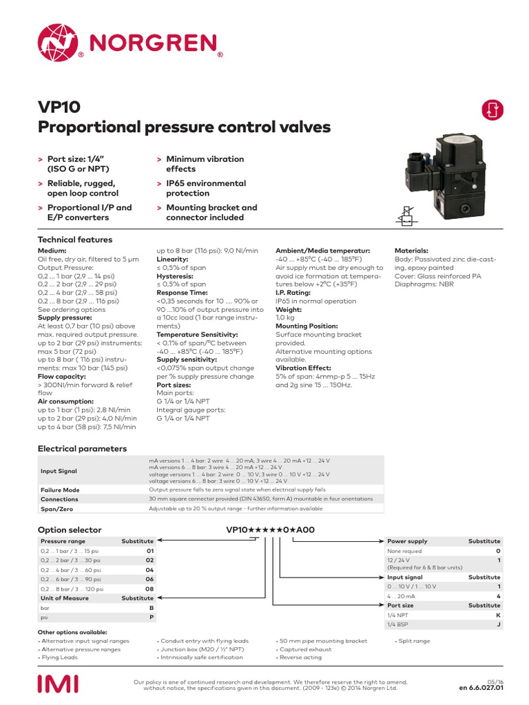 IMI Transducer PDF Electrical Engineering Manufactured Goods