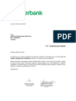 Carta No Adeudo Interbank - Karina Vanesa