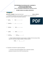 Tarea - Examen Teórico de Química General