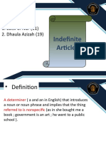 Indefinite Articles