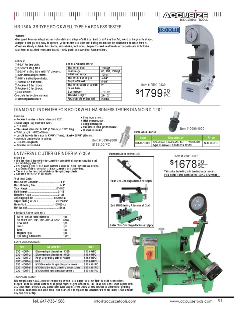 Universal Cutter Grinder | PDF | Grinding (Abrasive Cutting) | Physical ...