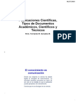 Publicaciones CientÃ - Ficas, Tipos de Documentos AcadÃ© Micos