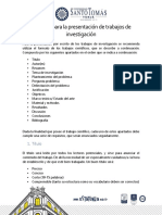 Formato para Presentar Trabajos de Investigación