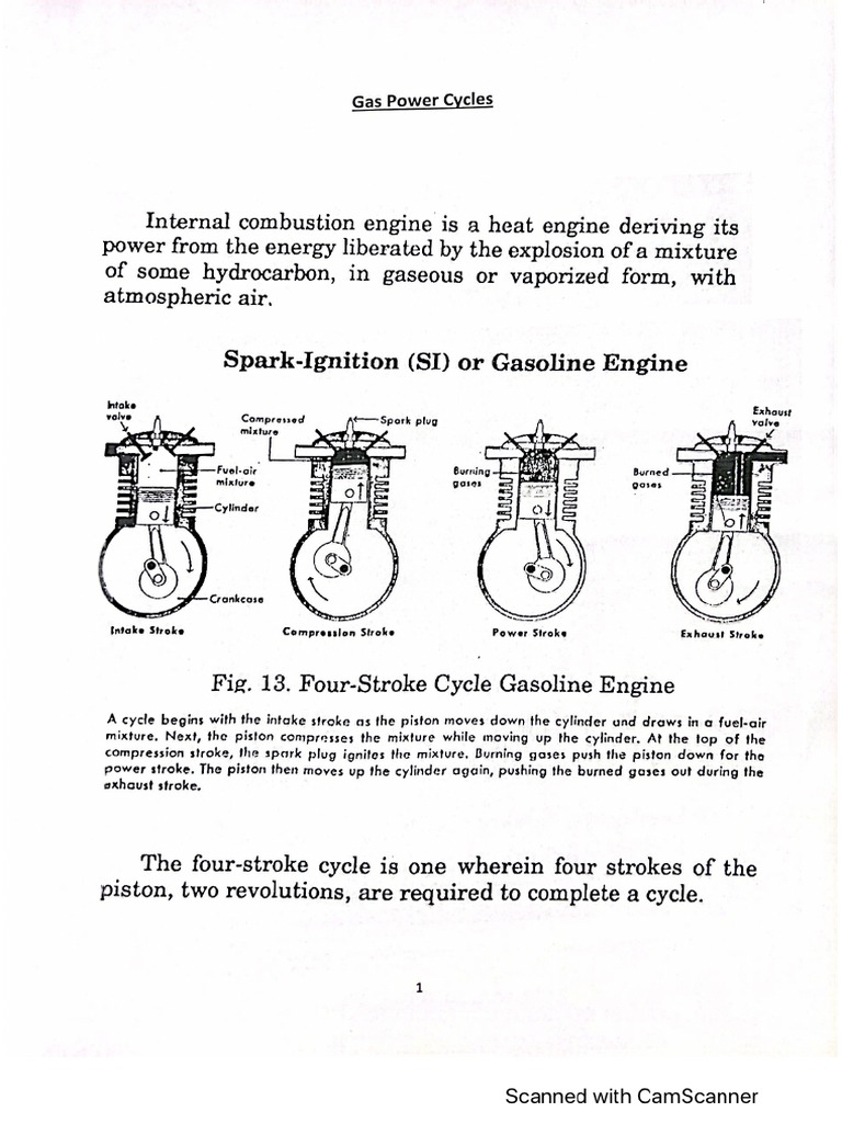 Thermodynamics Gas Power Cycles Pdf