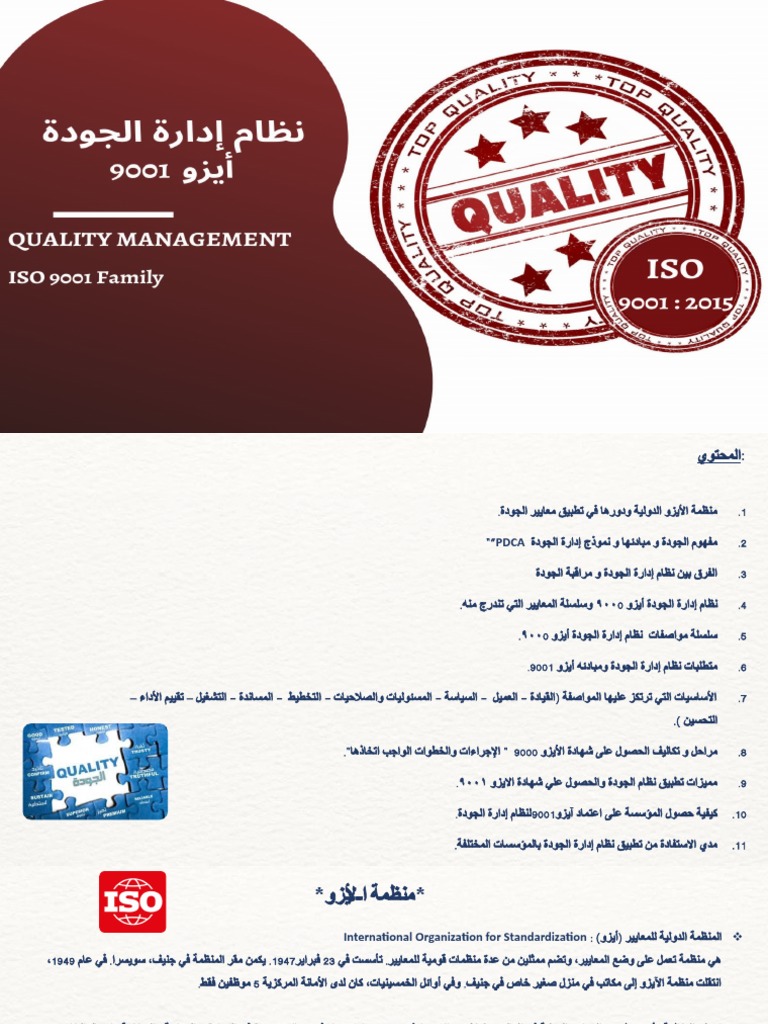 نظام إدارة الجودة ايزو 9001 | PDF