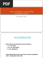 Aplastic and Hypoplastic Anemias Including Mylodysplastic Syndrome