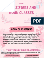 CLASSIFIERS and NOUN CLASSES