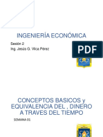 Ingeniería Económica: Sesión 2 Ing. Jesús G. Vilca Pérez