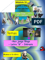 Aprendo A Leer y Escribir Con Rex I Módulo 31 I Rex Juega Bingo I Letra G (Diéresis)