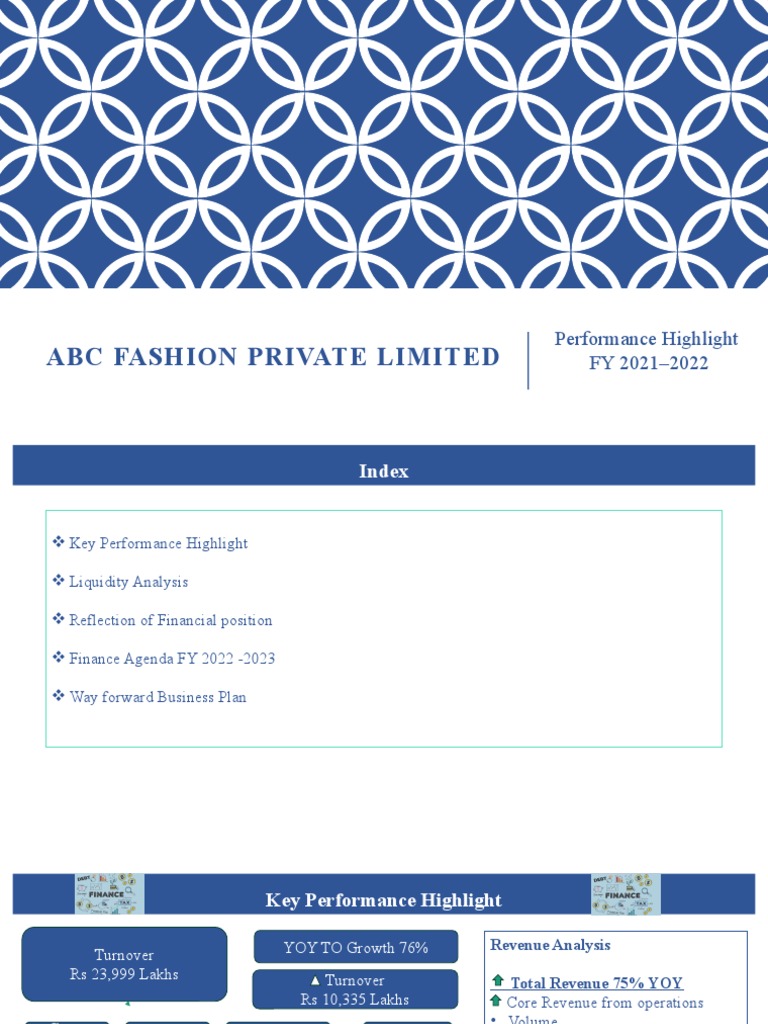 ABC Fashion PVT LTD PDF Leverage (Finance) Financial Capital