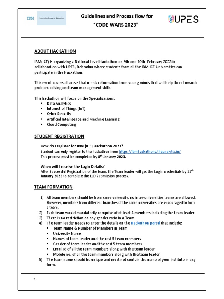 IBM Hackathon 2023 Guidelines | PDF | Internet Of Things | Ibm