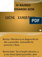 Bosanski 4, Lične Zamjenice