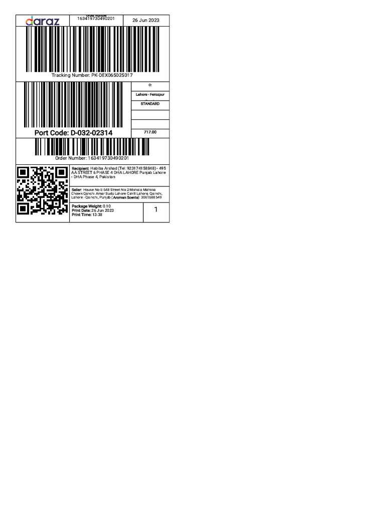 Port code d 032 02314 lahore ferozpur rd standard pdf