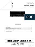 Marantz PM 80 SE Service Manual