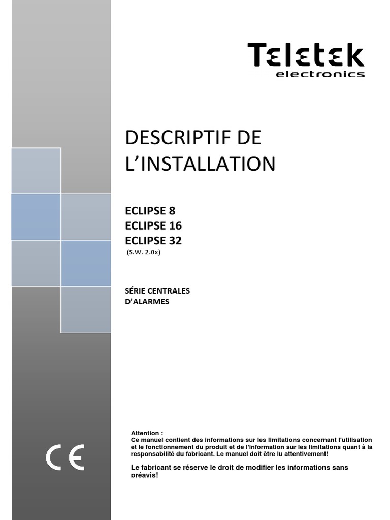 Installation des centrales Eclipse 8/16/32 | PDF | Informatique | Biens ...