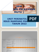 SPM (Standar Pelayanan Mutu) : Unit Perinatologi Rsud Mampang Prapatan TAHUN 2022