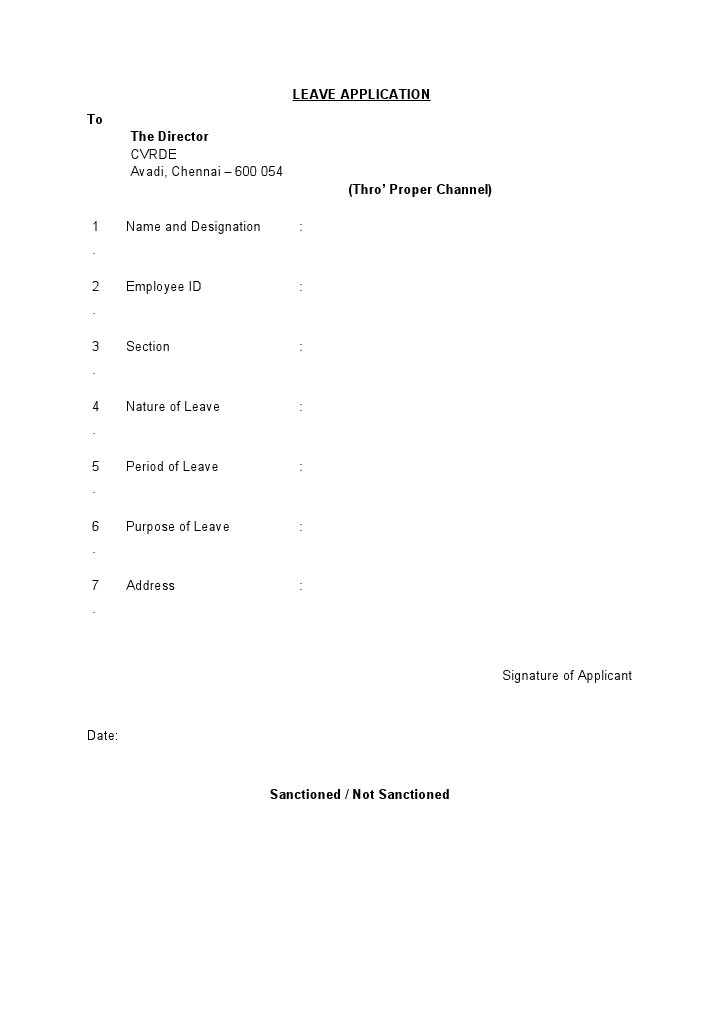 Leave Application Form Template | PDF | Career & Growth | Business