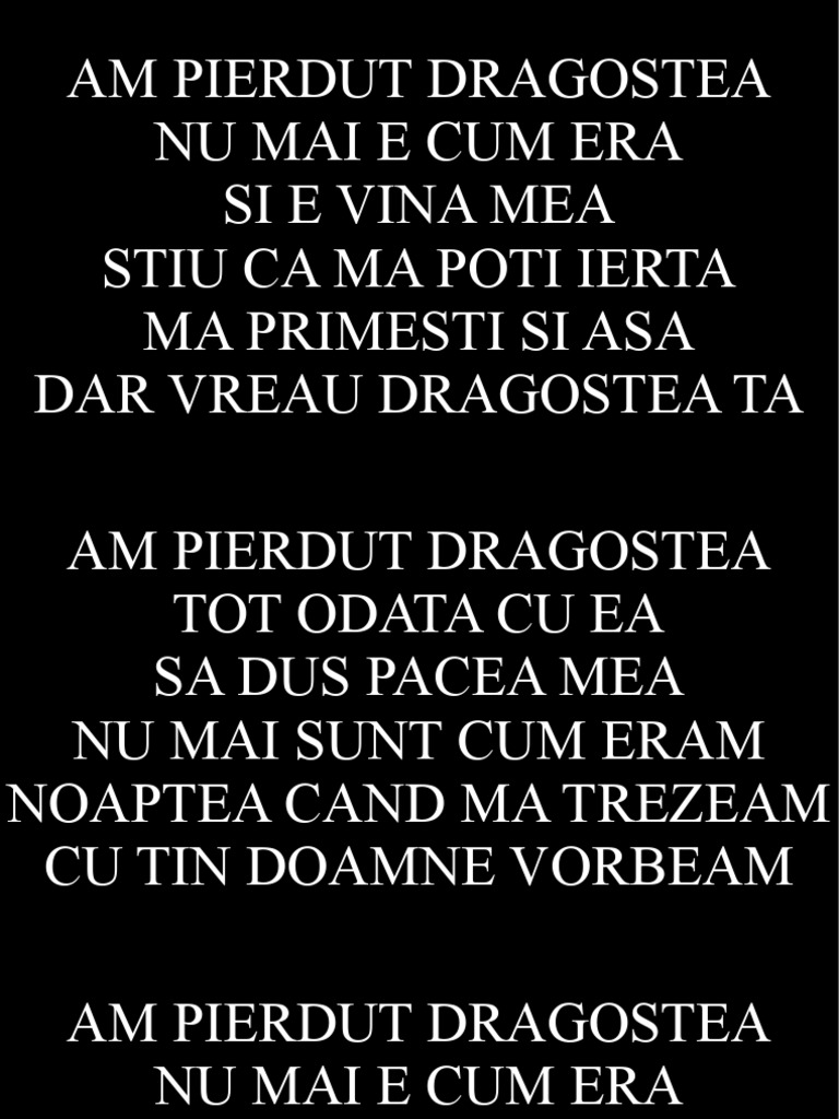 ## Am Pierdut Dragostea | PDF