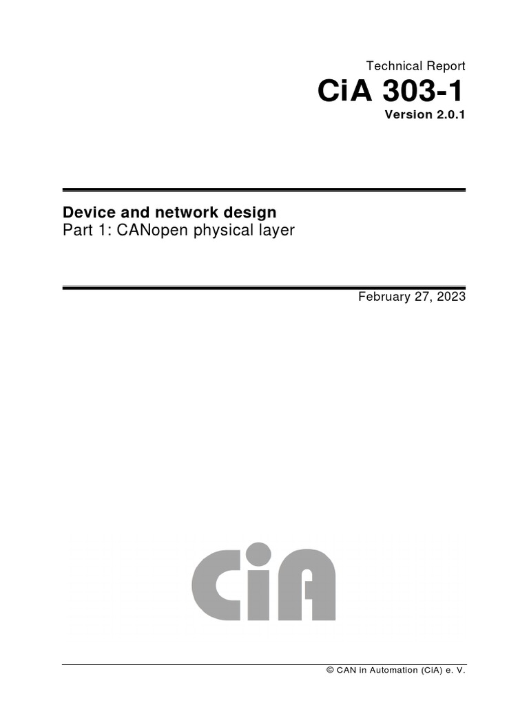 Device and Network Design: Part 1: Canopen Physical Layer | PDF ...