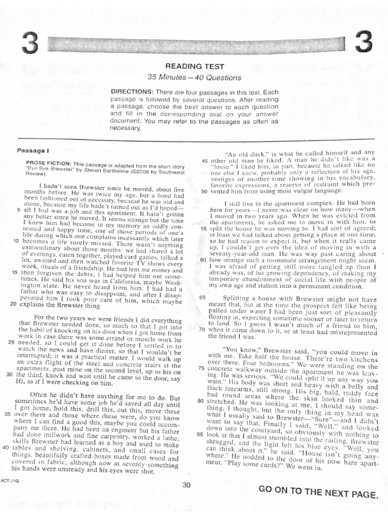 Reading Quiz | PDF