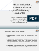 Unidad I Anualidades, Cuadros de Amortizacvion, FJ Crecientes y Gradientes