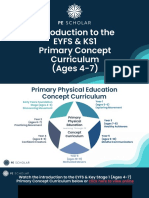 Introduction To The EYFS and KS1 Primary PE Concept Curriculum