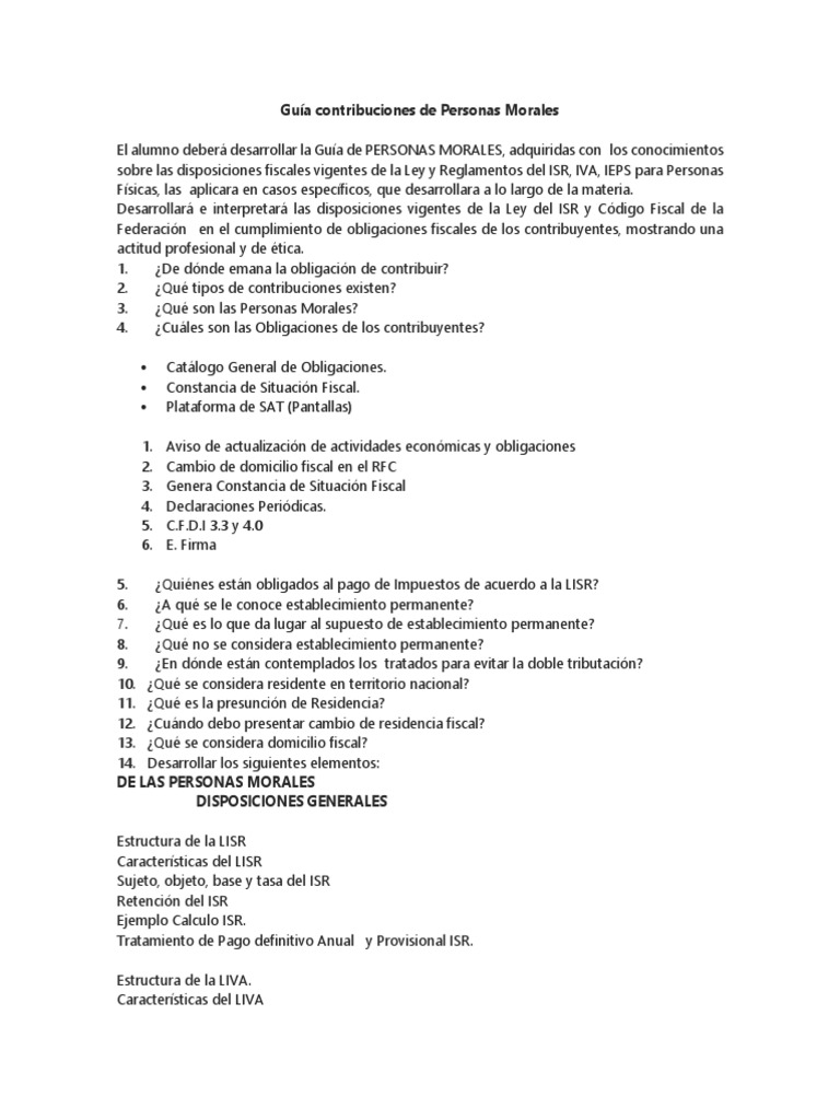 Guía Fiscal para Personas Morales | PDF | Finanzas y dinero | Derecho