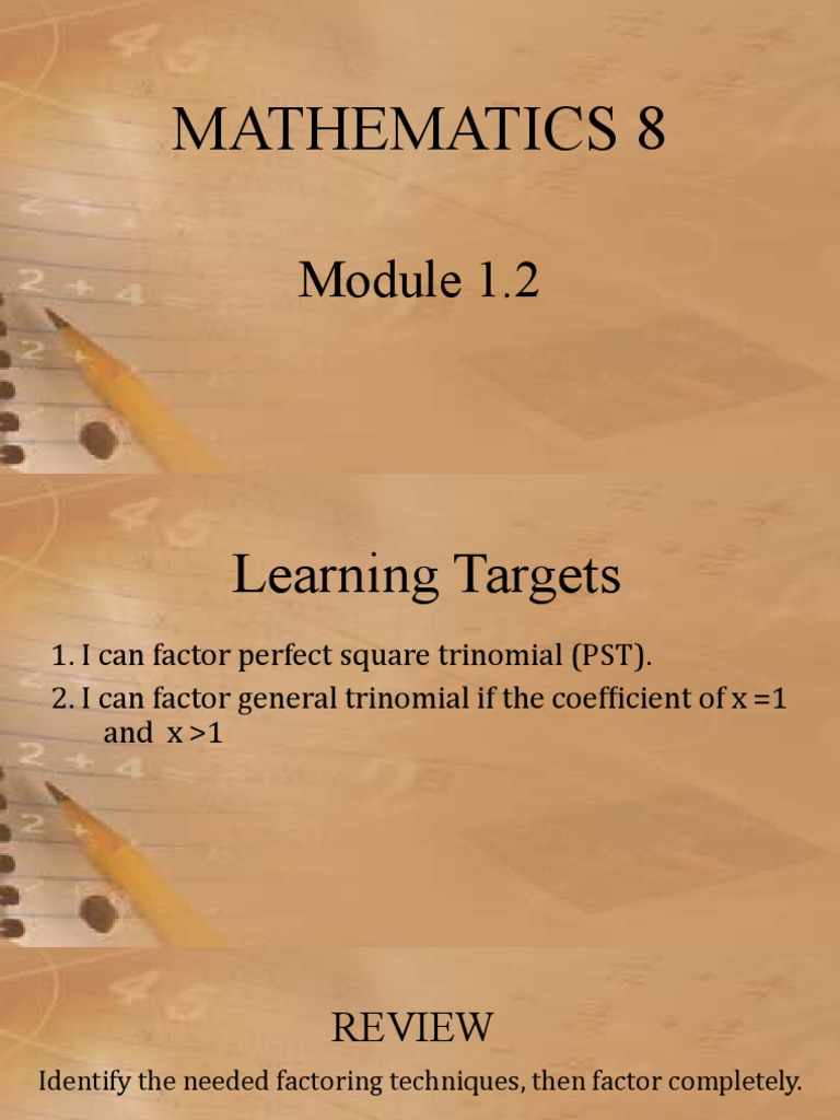 Factoring Techniques and Examples | PDF | Teaching Methods & Materials ...