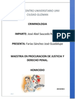 CDG - Dp. Farias Sanchez Jose Guadalupe. Delito de Homicidio