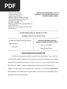 Motion Calls For Seizing of Kouri Richins Assets Under Utah's "Slayer Statute"
