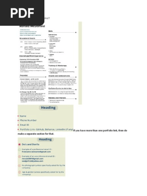 Resume Making