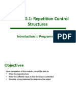 Repetition Control Structures