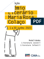Normas de Participação 18. Edição Do Prémio Litérário Maria Rosa Colaço