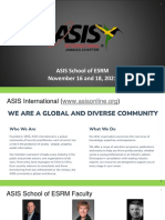 ASIS School of ESRM - Session 1 - Introduction and Basics