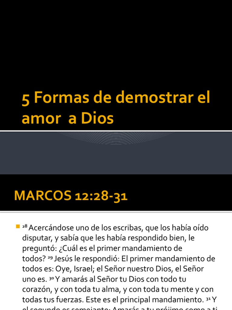5 Formas de Amar a Dios PDF Creencia religiosa y