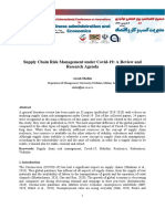 Supply Chain Risk Management Under Covid-19: A Review and Research Agenda