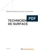 Référentiel Métier Activités Compétences Technicien de Surface