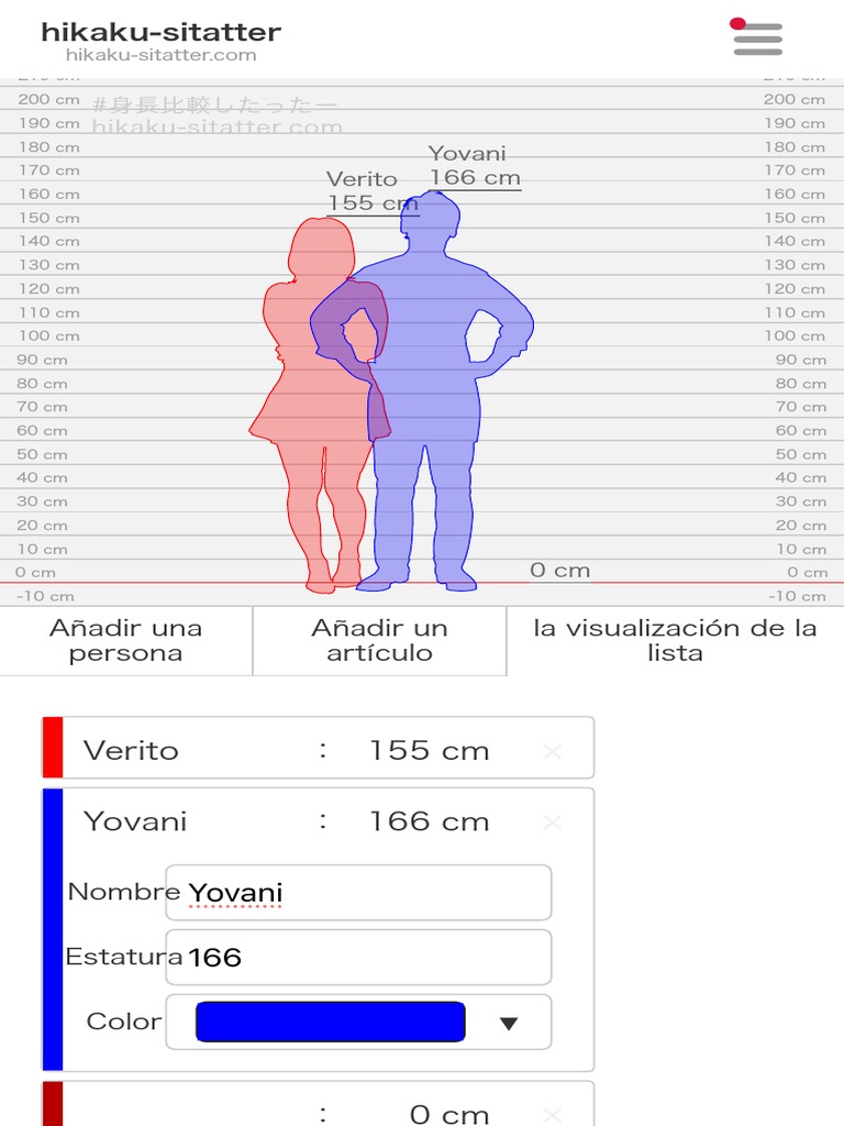 Hikaku Sitatter - Comparación de Estaturas | PDF