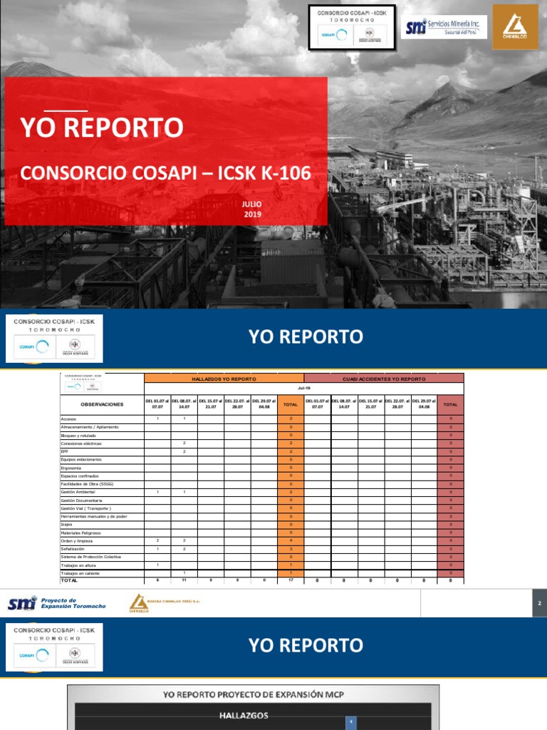 Informe Semanal: Proyecto Toromocho | PDF