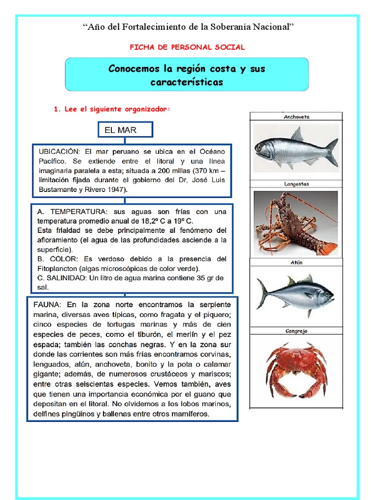 4 ficha ps caracteristicas de la costa pdf per clima