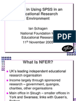 Issues in Using SPSS in An Educational Research Environment