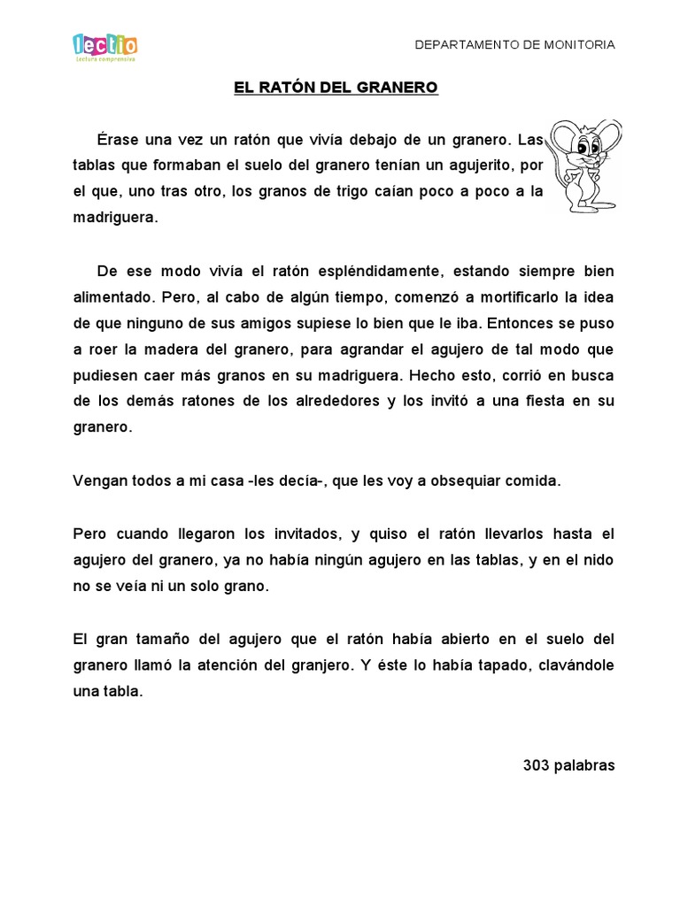 El Ratón del Granero: Una Fábula | PDF | Hogar, jardinería y bricolaje