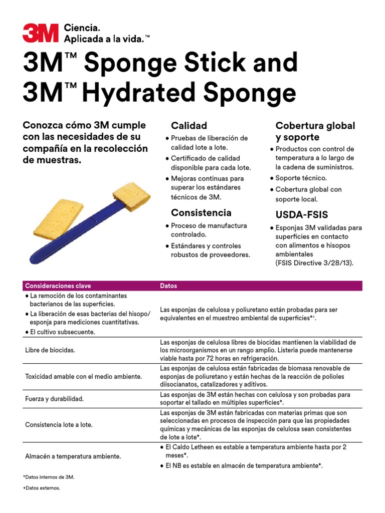 3M Sponge Stick and 3M Hydrated Sponge SP LA | PDF | Poliuretano | Las ...