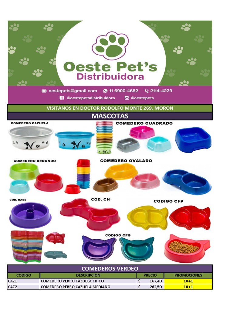Comederos y Bebederos para Mascotas | PDF | Cocina, comidas y vino