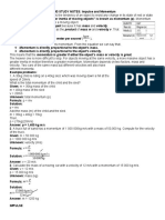 M3 Studynotes Impulse and Momentum