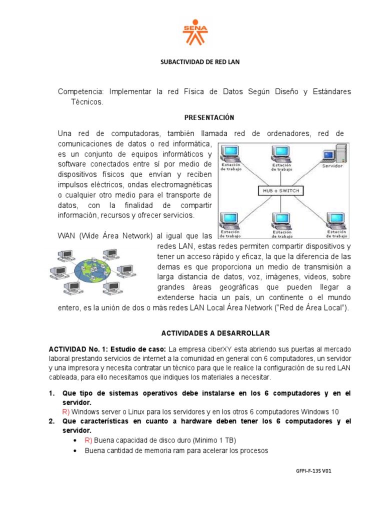 Documento de Redes Yinaid | PDF | Red de computadoras | Servidor ...