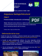 Clase 3 - Geologia Estructural - Esfuerzo y Deformación. Niveles Estruct.