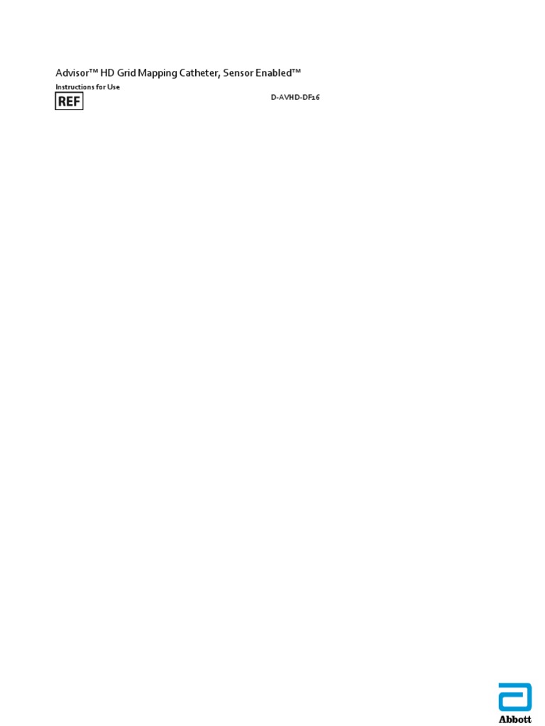 Advisor™ HD Grid Mapping Catheter | PDF | Heart | Catheter